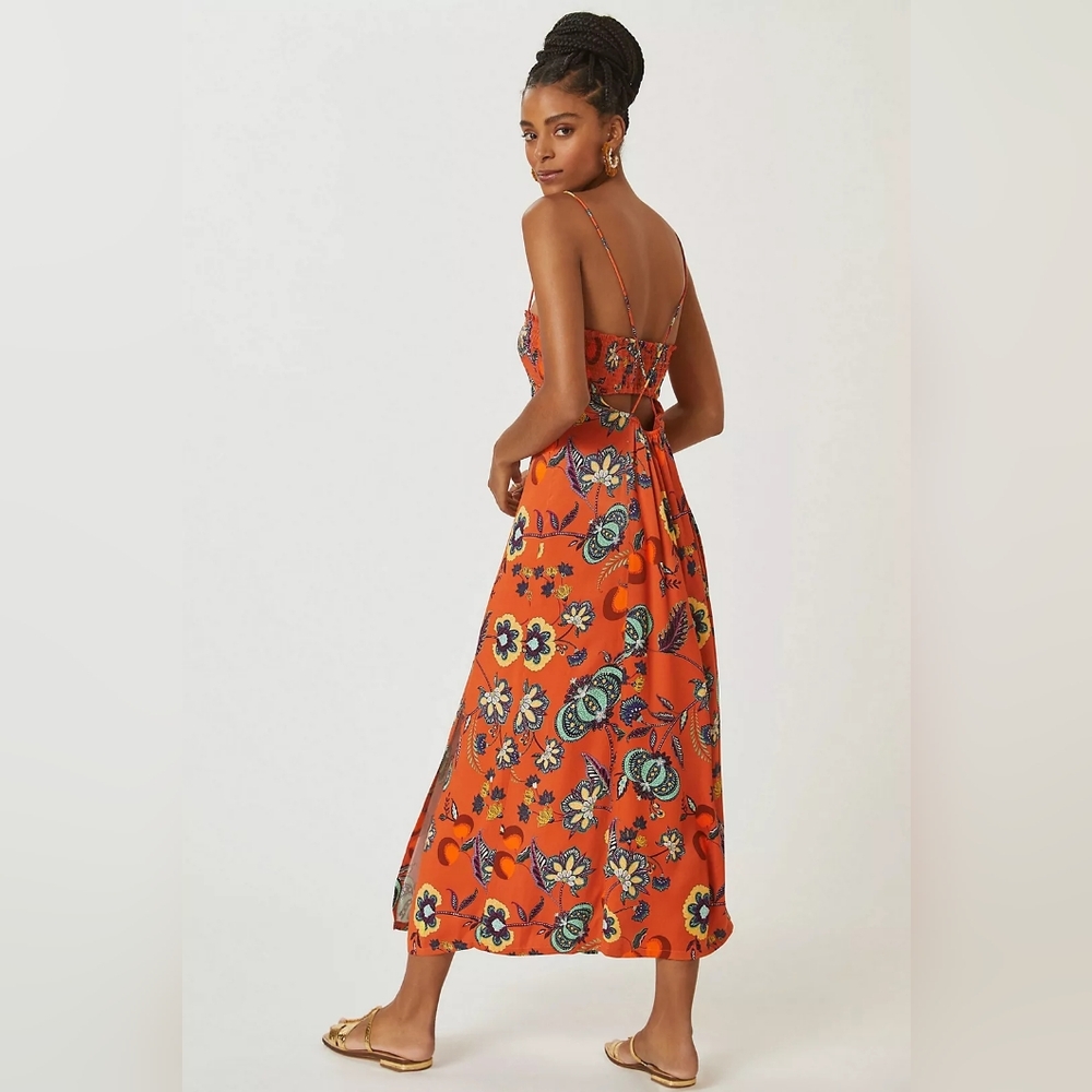 Maeve Anthropologie Floral Smocked Maxi Dress In S Spring/Summer Dress - Picture 2 of 11